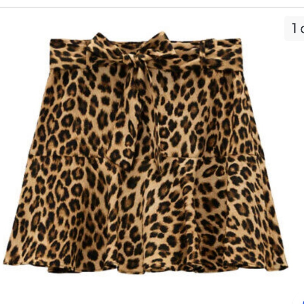 Zara Cheetah Skort with tie